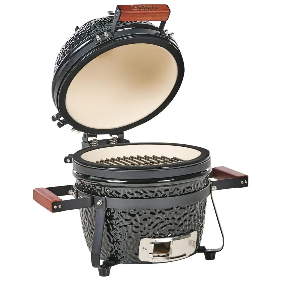 KAMADO - Mini houtskoolgrill - Zwart - Keramiek