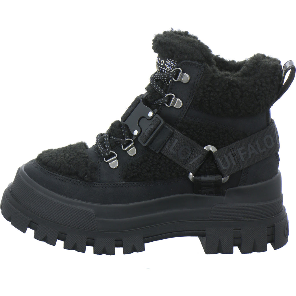 Buffalo Winterstiefel Damen Aspha Com Mid Warm Schwarz