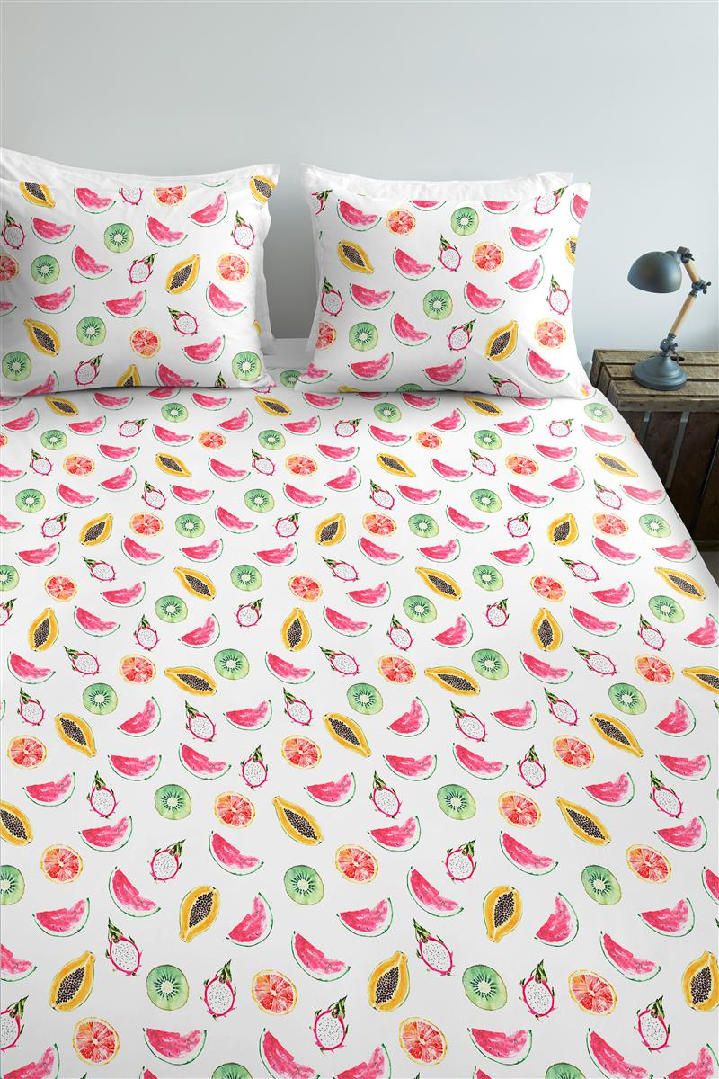 Bettwäsche TUTTI FRUTTI 135x200 cm, mit 1 Kissen