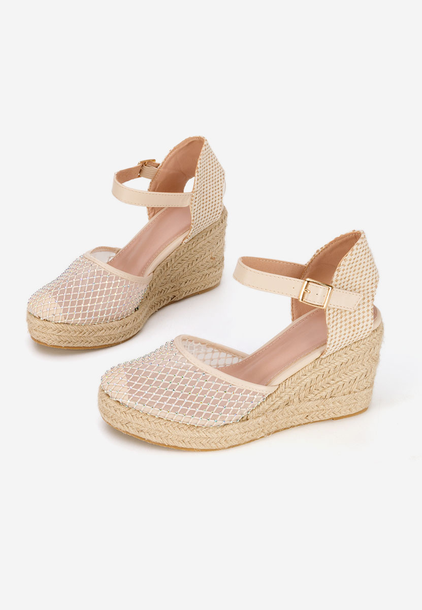 Sandales type espadrilles beige Racelia