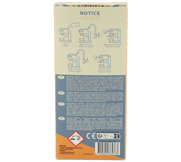 Détartrant universel ARFIZE  Mono dose 2 x 100ml