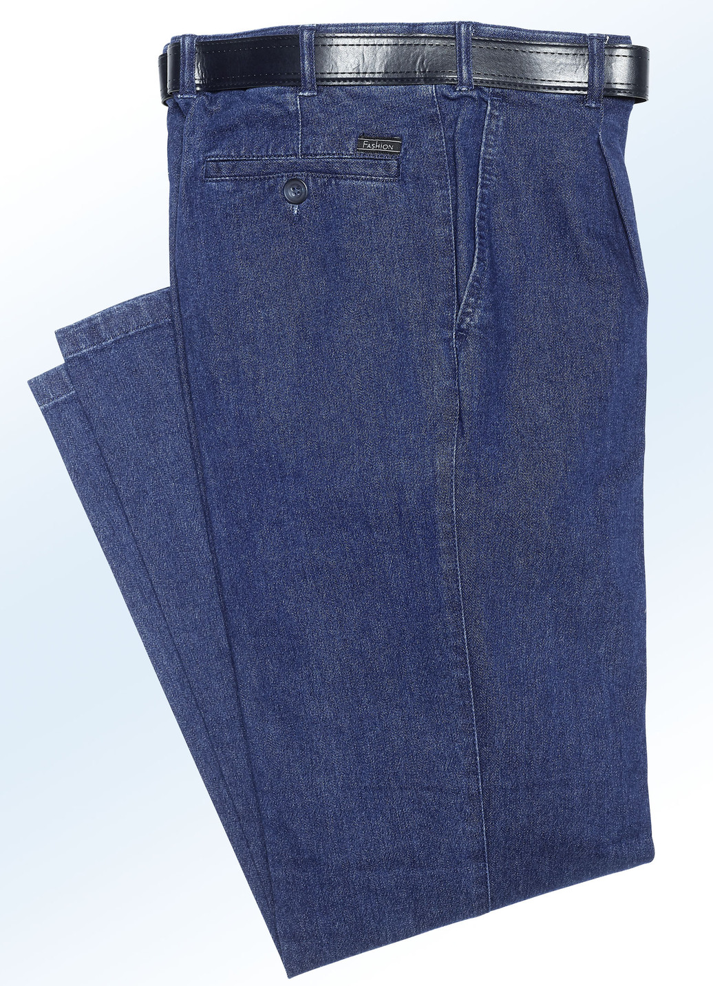 Bügelfreie Jeans mit Gürtel in 3 Farben