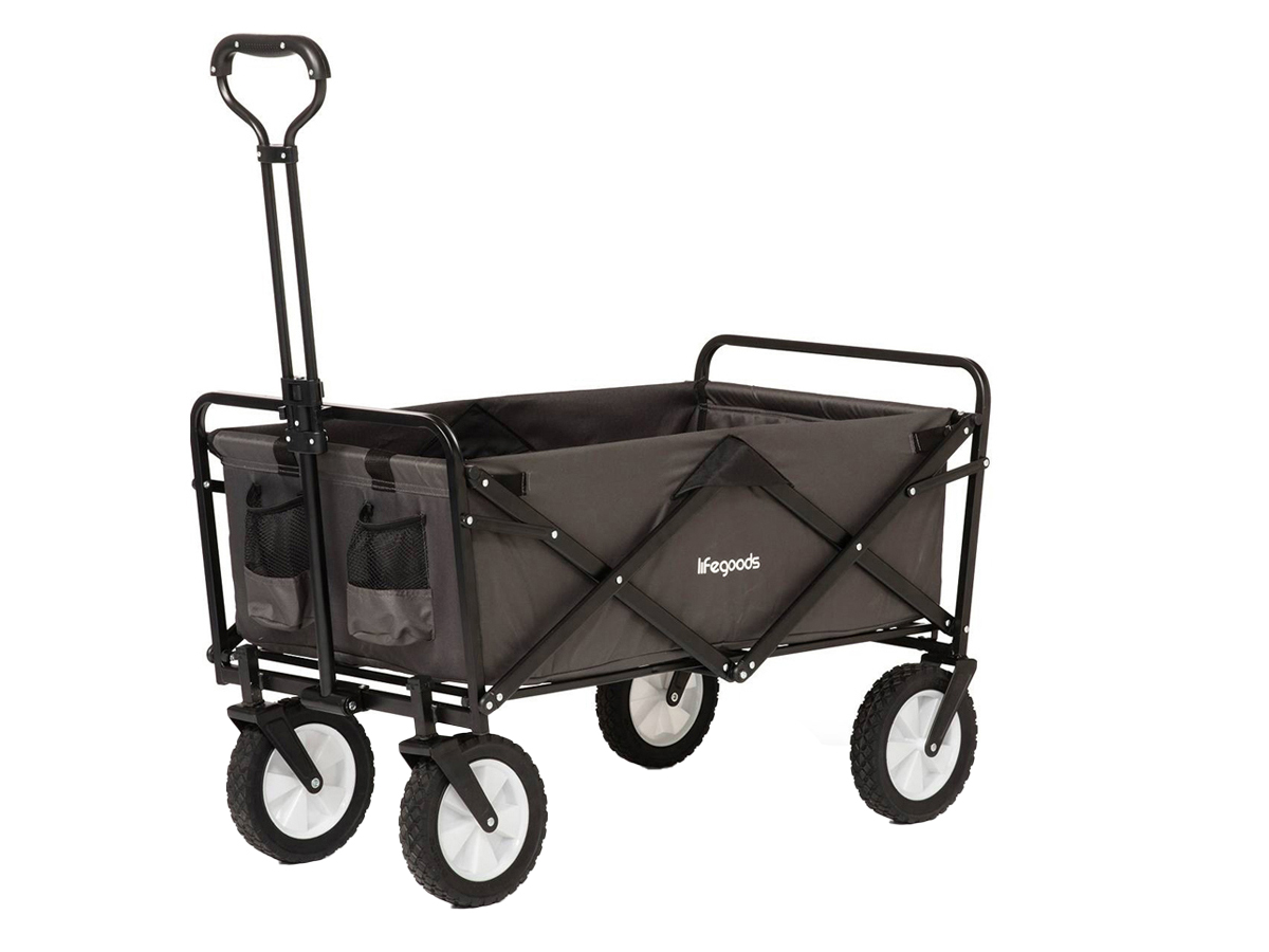 LifeGoods 70KG bolderkar 94L - Grey