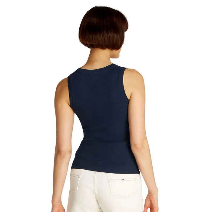 Tommy Hilfiger Essential Ribbed Flag Embroidery Slim Tanktop Dames