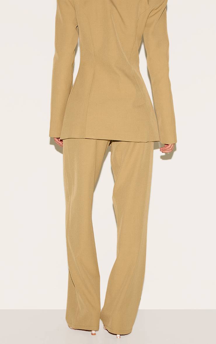 Moutarde Pantalon Large Tailleur Moutarde Foncé