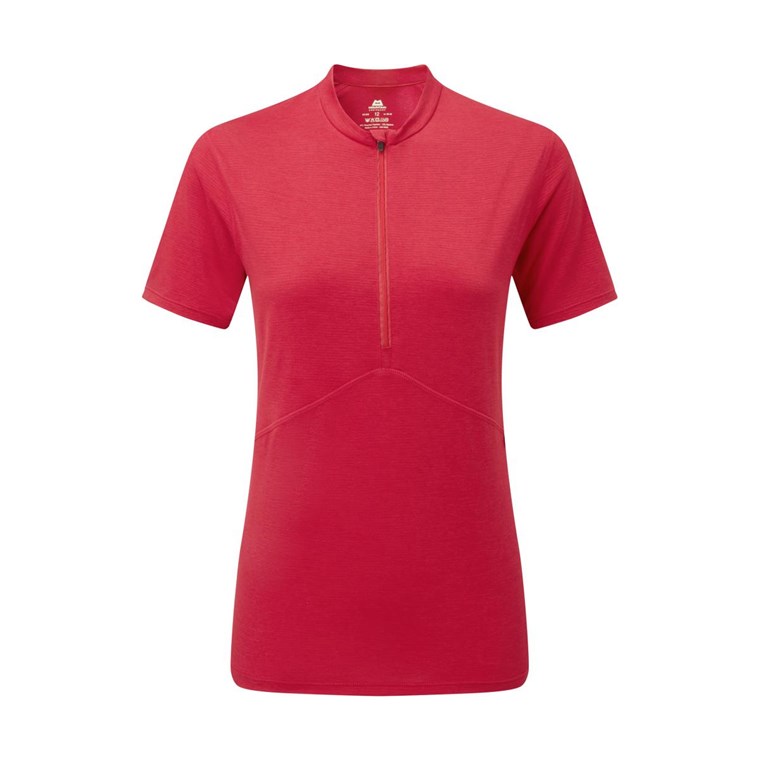Mountain Equipment Nava SS Zip Tee Women Capsicum Red