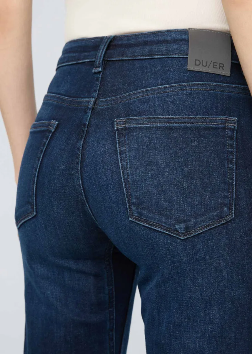 Duer Tech Fleece Denim Slim Straight Dark Indigo