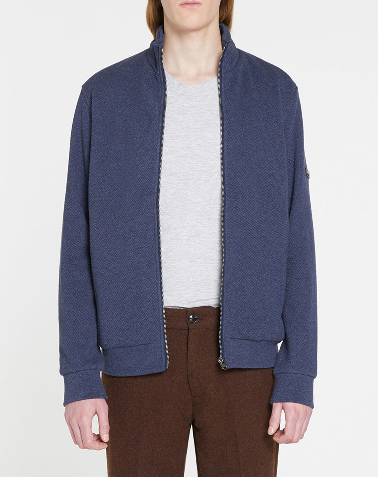 Hackett London Blouson en jersey bleu moyen