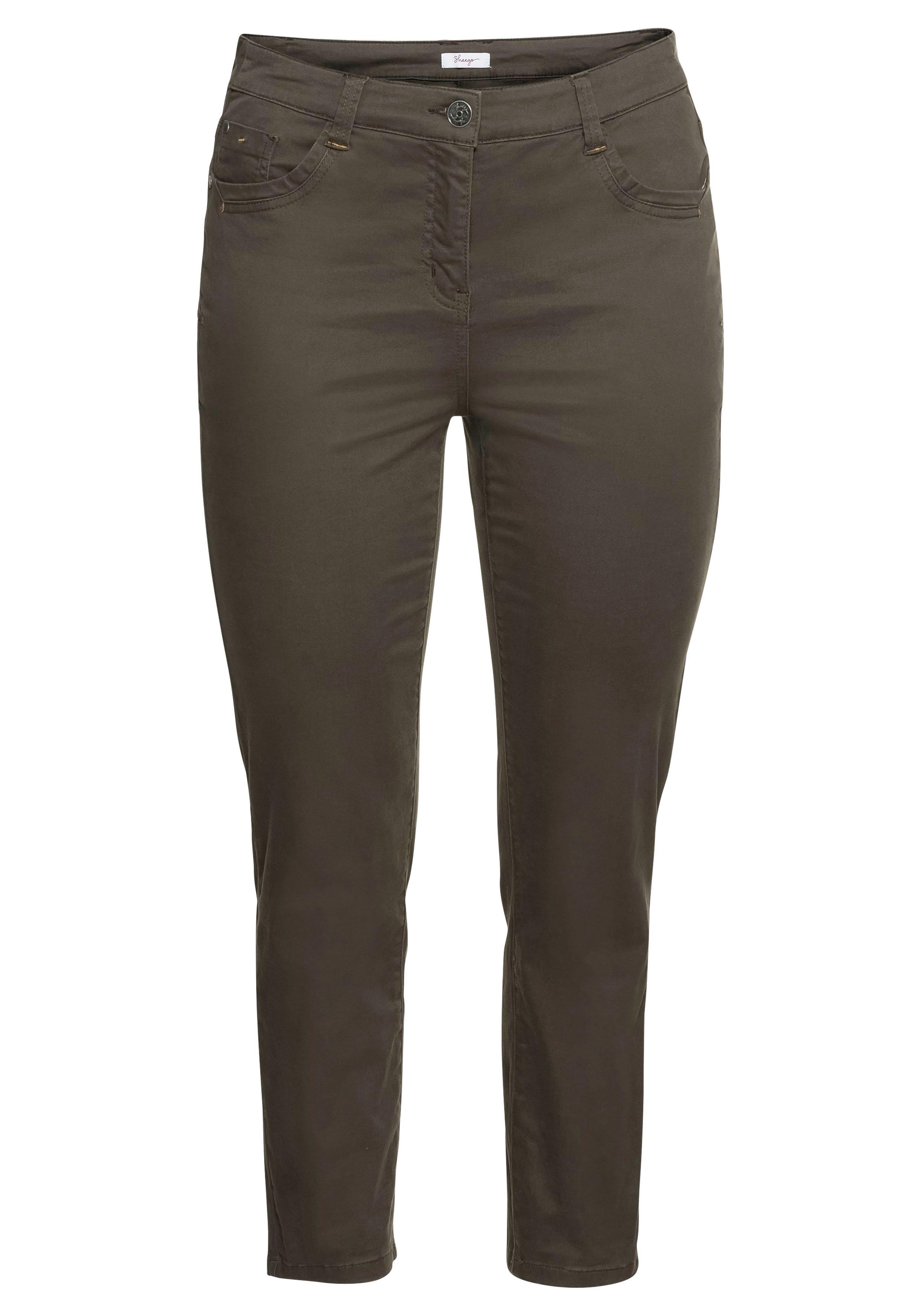 Schmale Stretchhose in Twill-Qualität