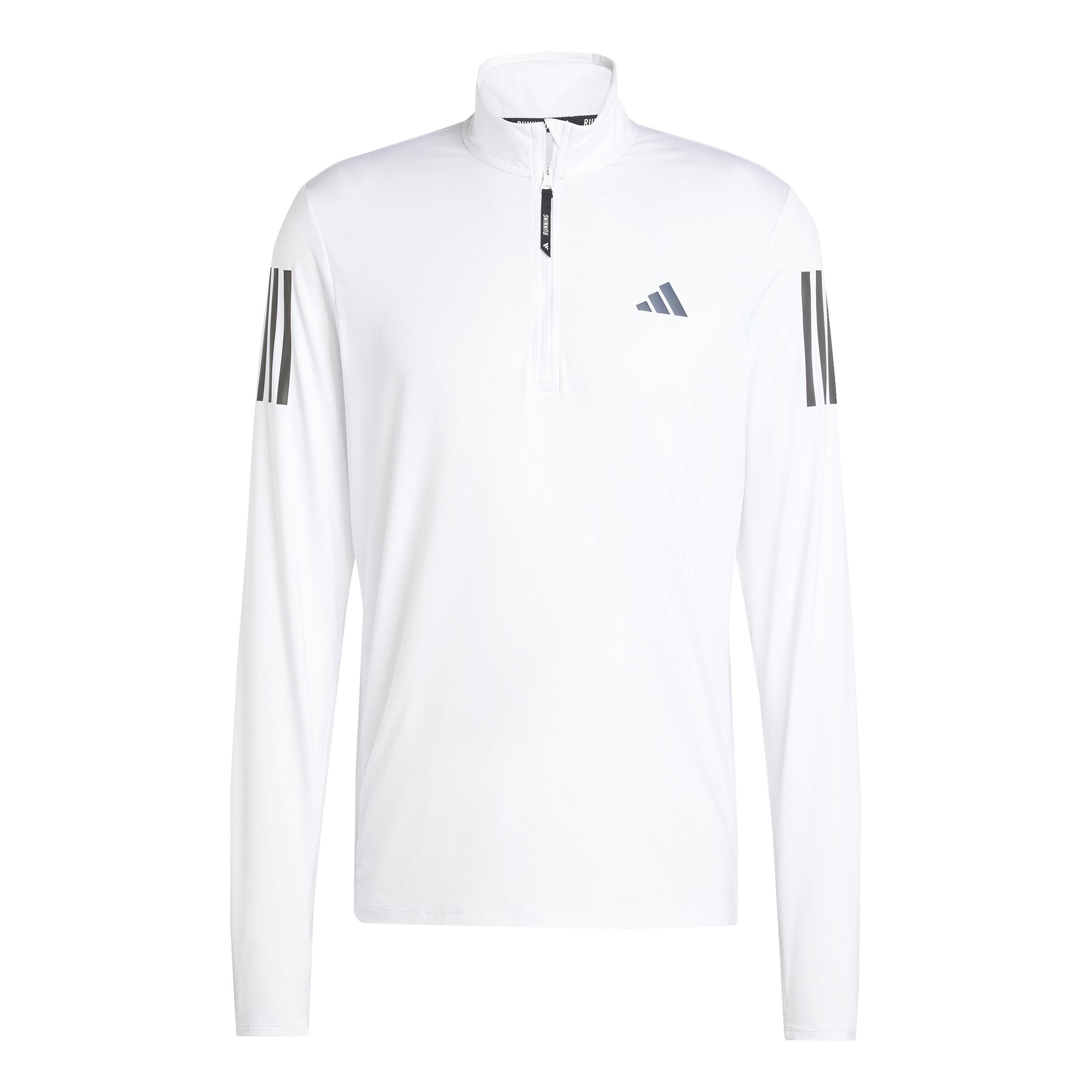 adidas Own The Run Half Zip Haut Manches Longues Hommes - Blanc