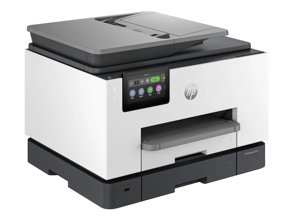 HP Officejet Pro 9130b All-in-One - Multifunktionsprinter - farve - blækprinter - Legal (216 x 356 mm) (original) - A4/Legal (medie) - op til 23 spm (kopiering) - op til 25 spm (udskriver) - 250 ark - 33.6 Kbps - USB 2.0, LAN, Wi-Fi(ac), USB vært - c