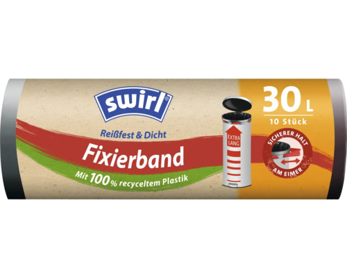 Swirl afvalzakken met bevestigingstape, 30 l, 10 stuks