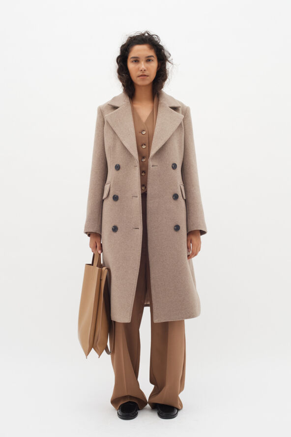 InWear ThoraIW Lapel Coat Sandy grey melange