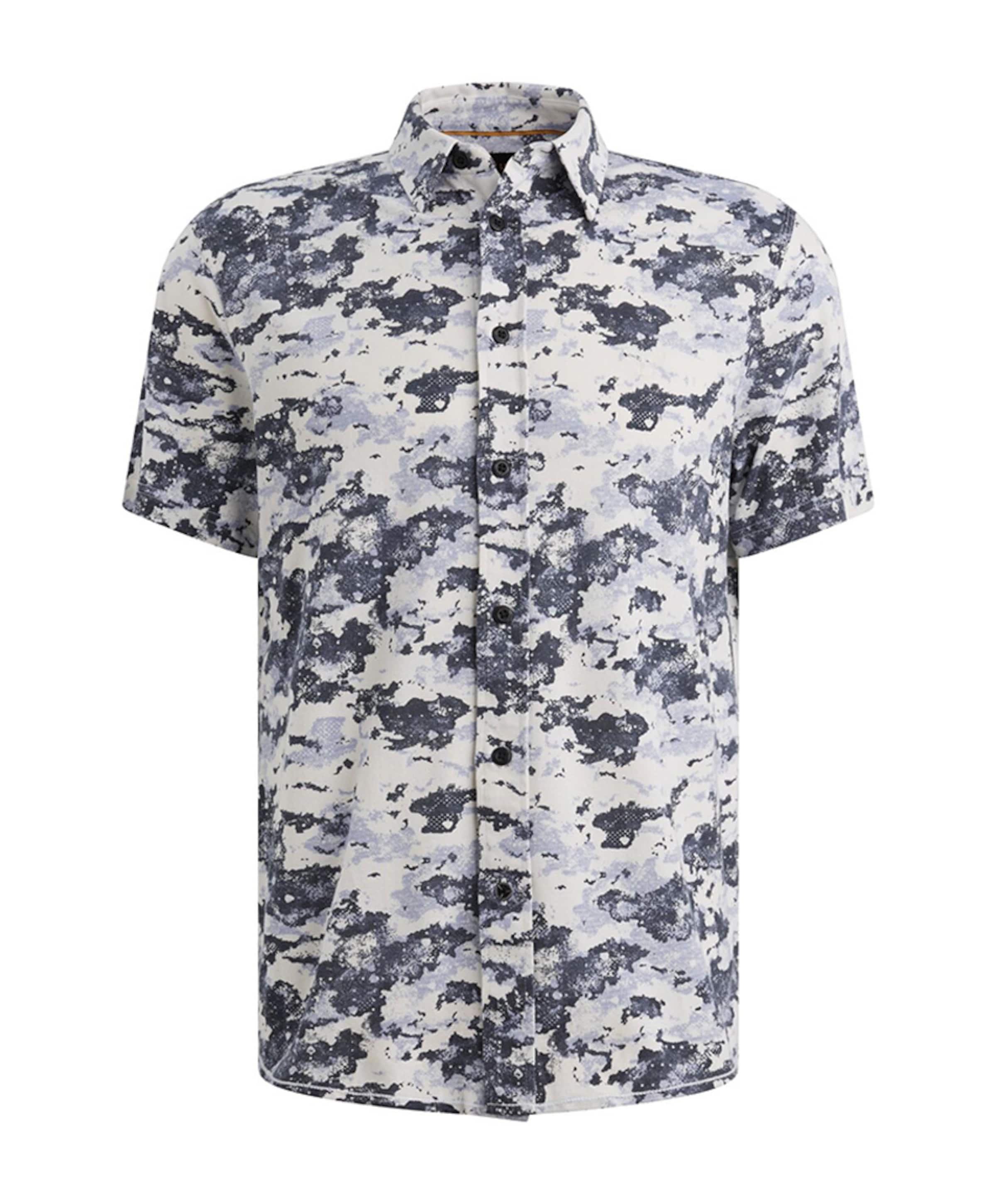 PME Legend Heren overhemd korte mouw blauw