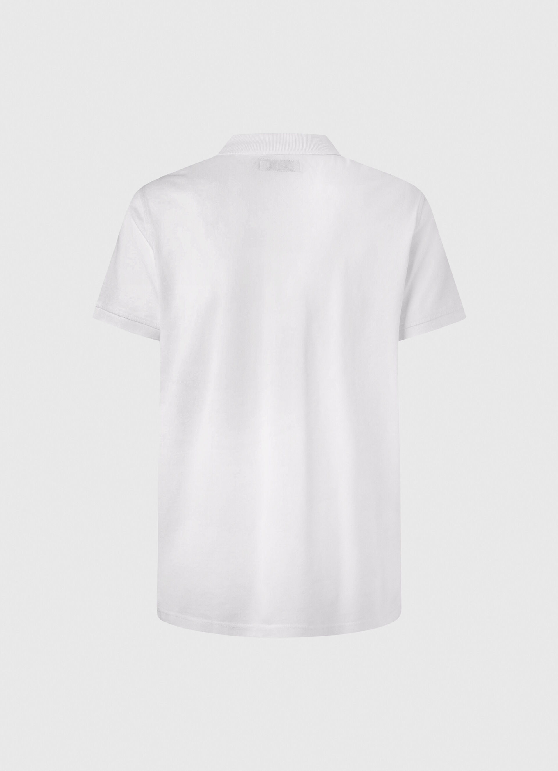 CAMISA POLO ALGODÃO PIQUÉ LOGOTIPO BORDADO - branco