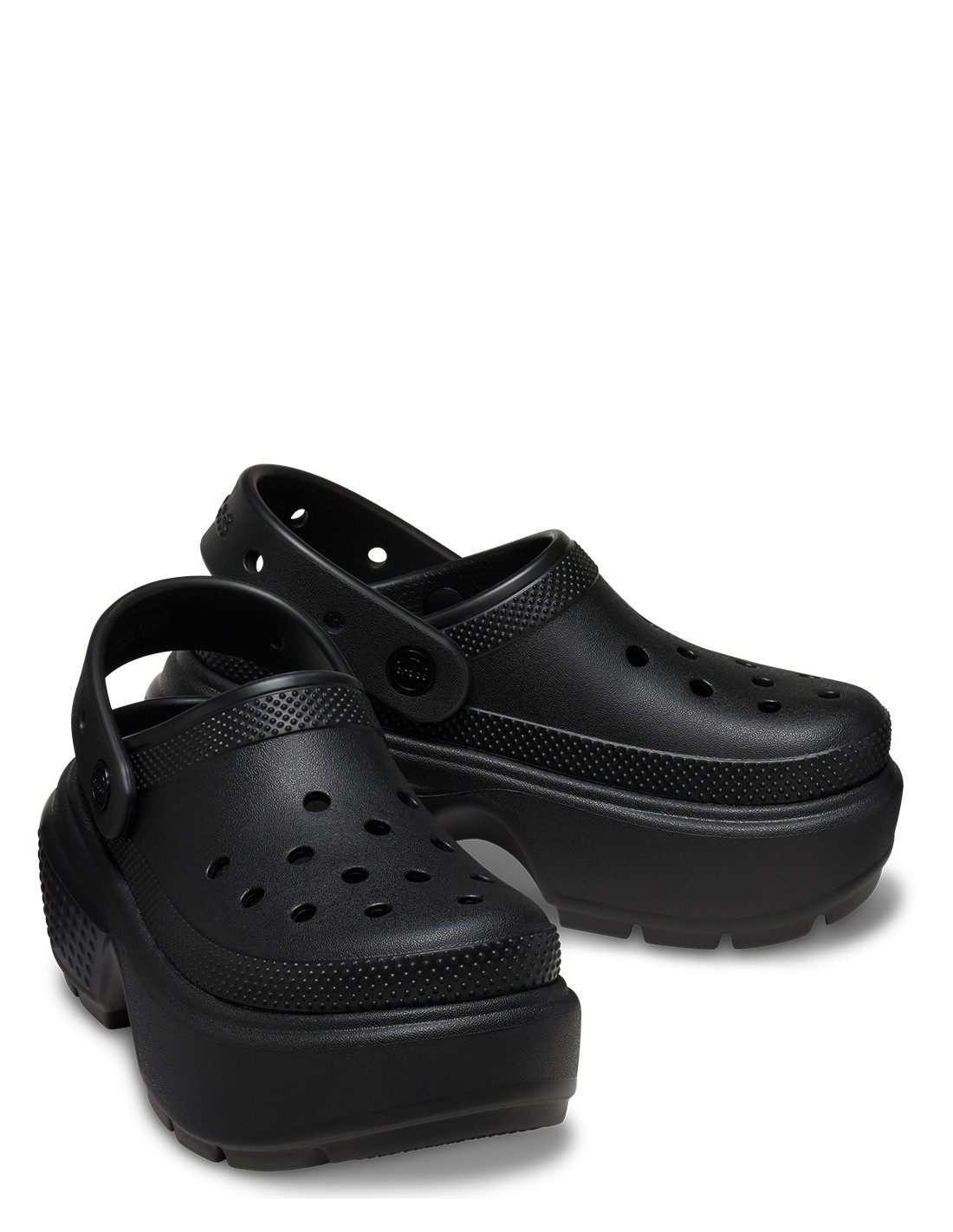crocs Sabots Compensés Femme Stomp Clog Blk Noir