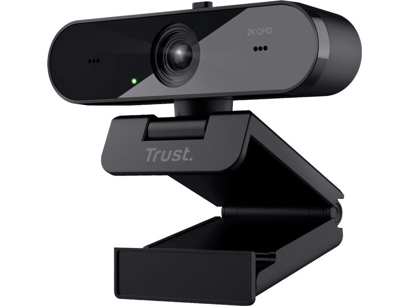 Trust Webcam Taxon QHD Hochwertige 2K QHD-Webcam mit automatischem Fokus, zwei Mikrofonen und Blickschutzfilter