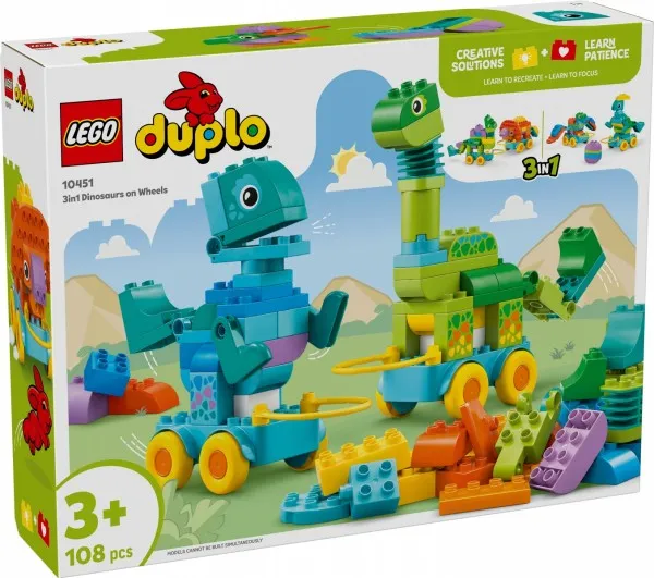 LEGO Duplo 10451 3-i-1-dinosaurer på hjul