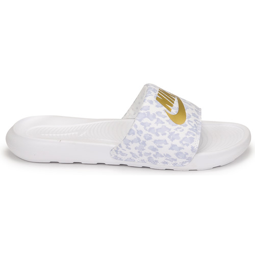 Nike - W NIKE VICTORI ONE SLIDE PRINT - Blanc / Doré