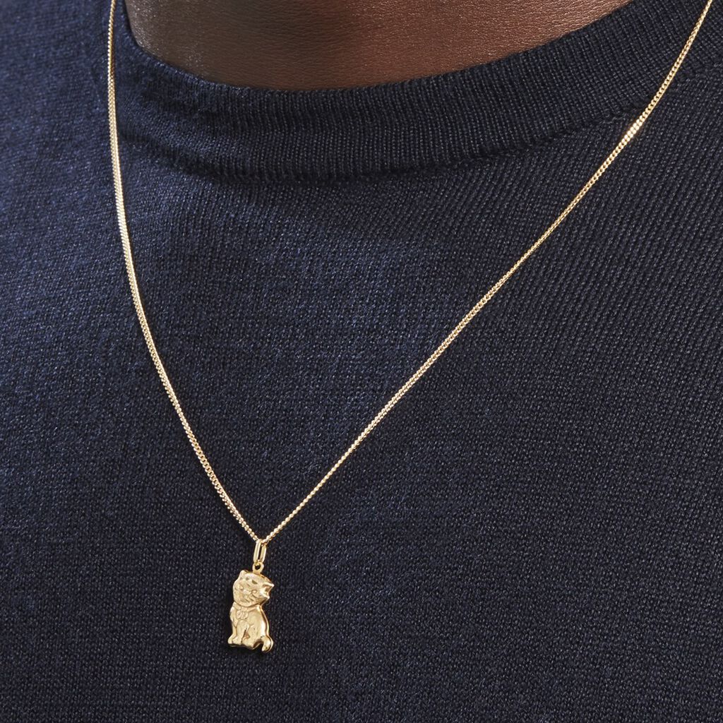 Pendentif Egee Chat Or Jaune