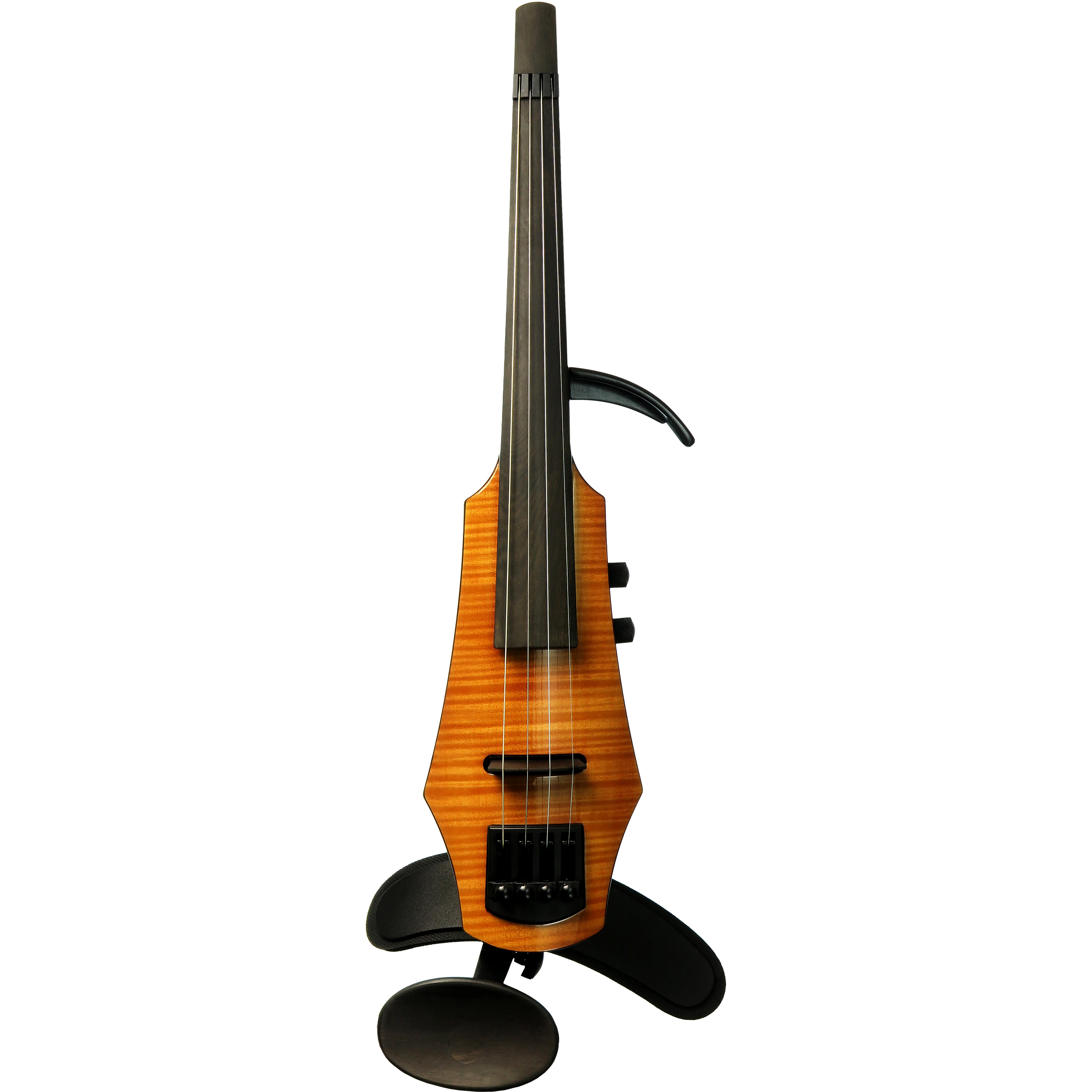 NS Design WAV 4-String Electric Violin Amberburst Gloss elektrische viool met tas en schoudersteun