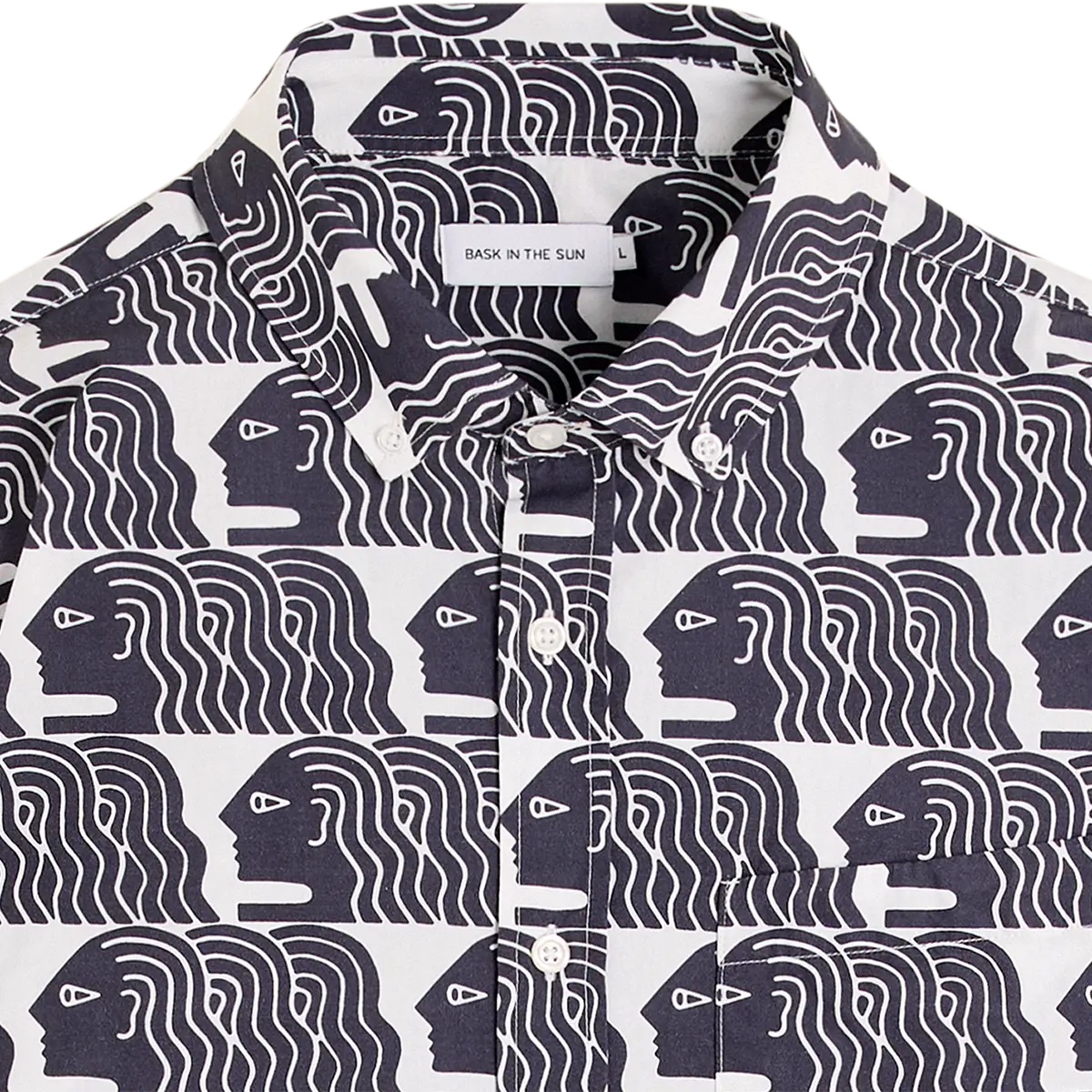 Bask In The Sun Profiles Shirt Navy