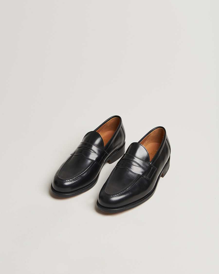 Sanders Aldwych Calf Penny Loafer Black
