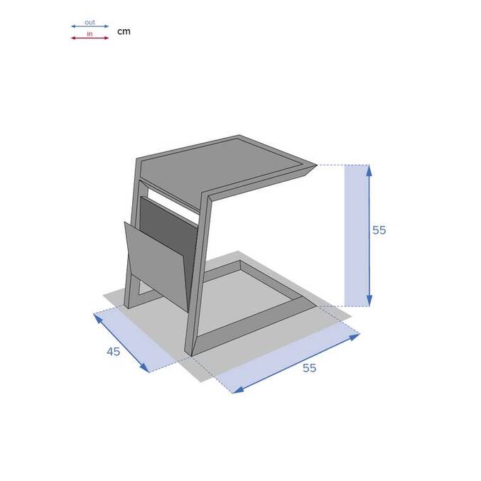 Table d'appoint de jardin carrée ALLURE Blanc