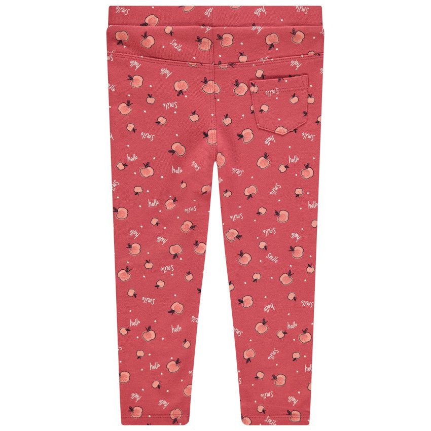 Jegging en milano imprimé fantaisie all-over - Rouge