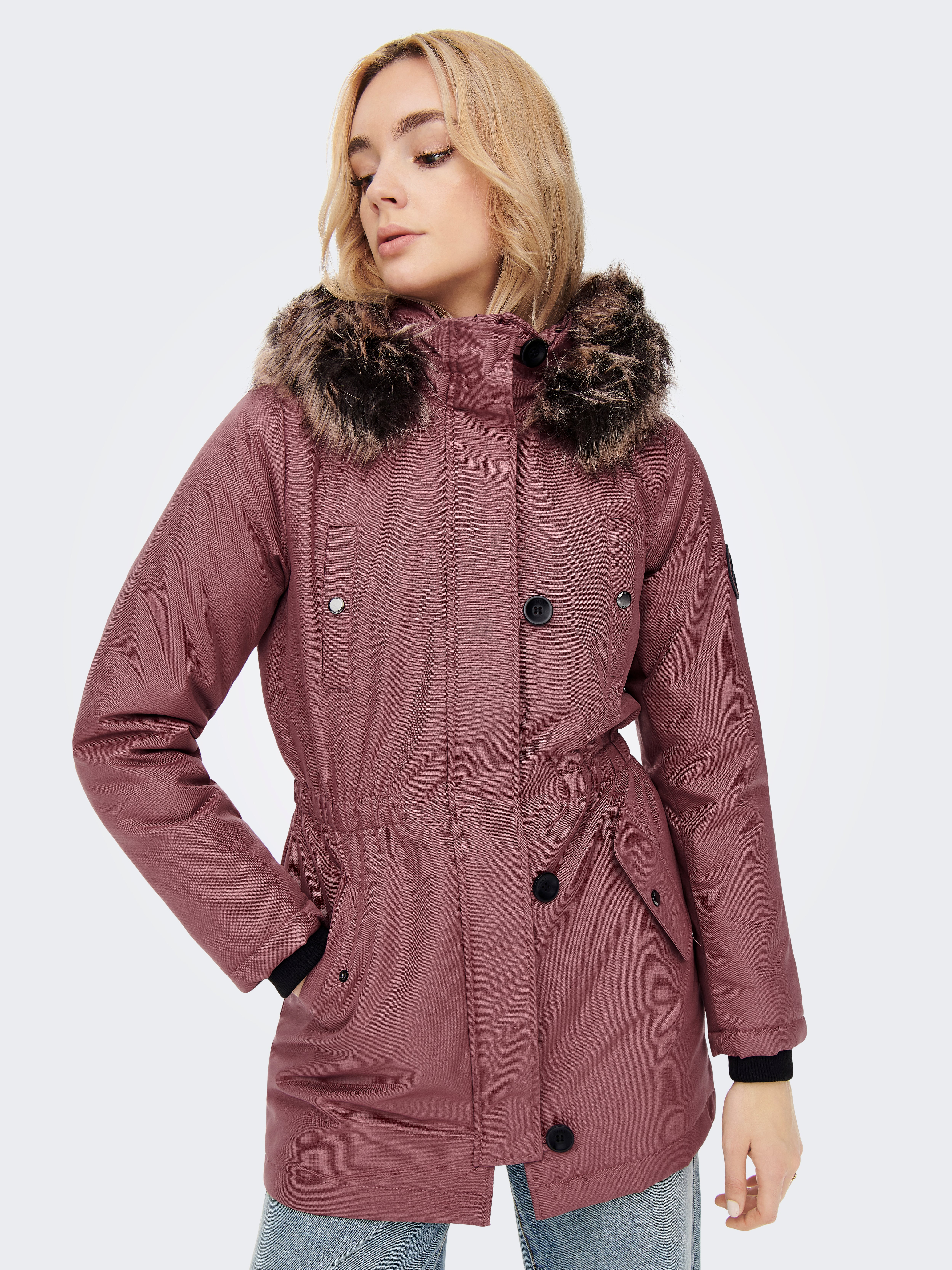 ONLIRIS Langer Parka Rose Brown