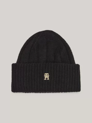 Conjunto de presente com gorro e cachecol com monograma TH