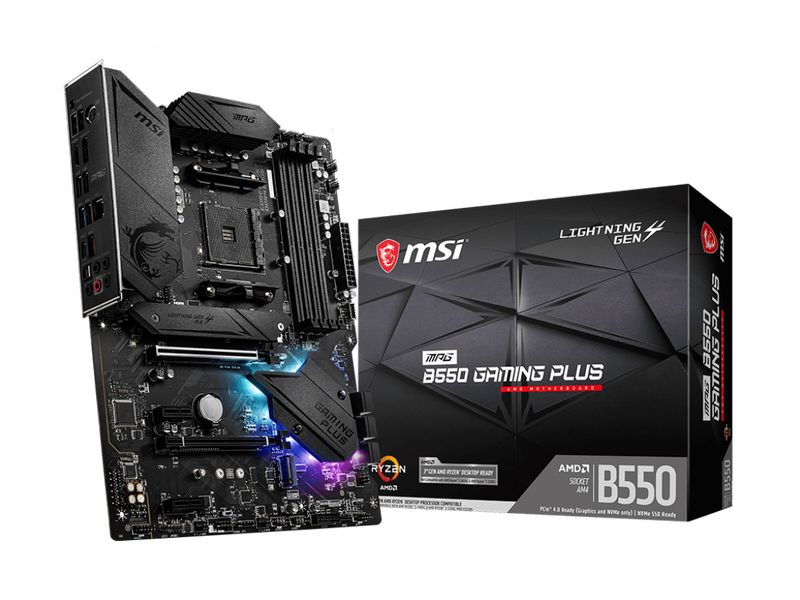 MSI Mainboard MPG B550 GAMING PLUS Gaming Mainboard mit B550 Chipsatz