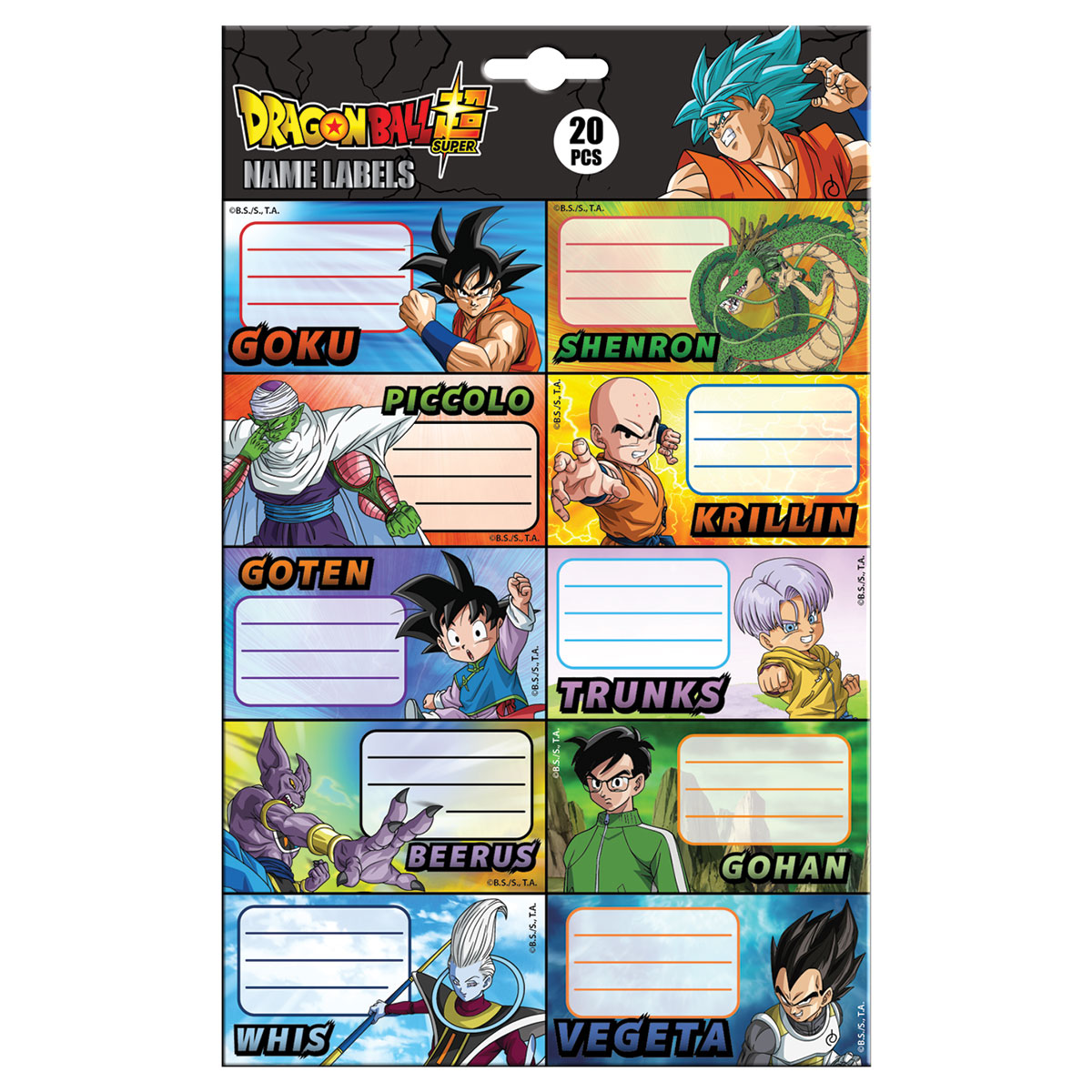 ETIQUETAS ESCOLARES DRAGON BALL