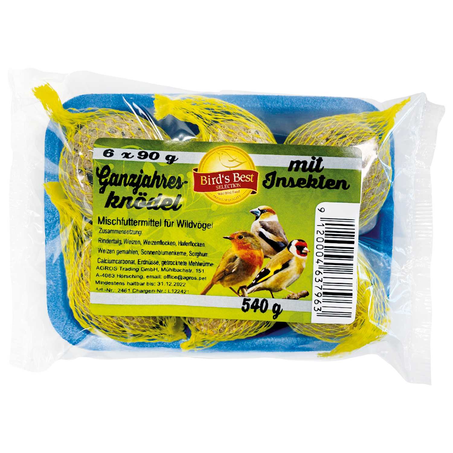 Vogelknödel 6er mit Insekten