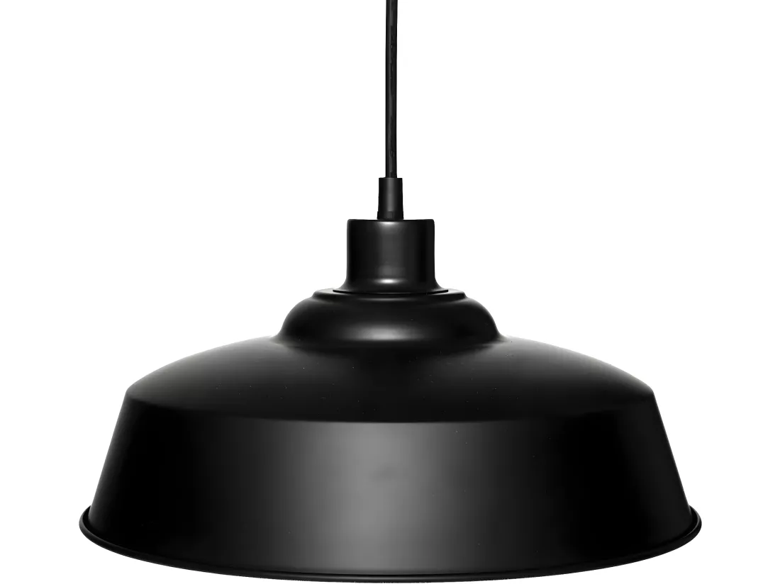 Luminaire Suspension 2 Lampes en Métal Noir