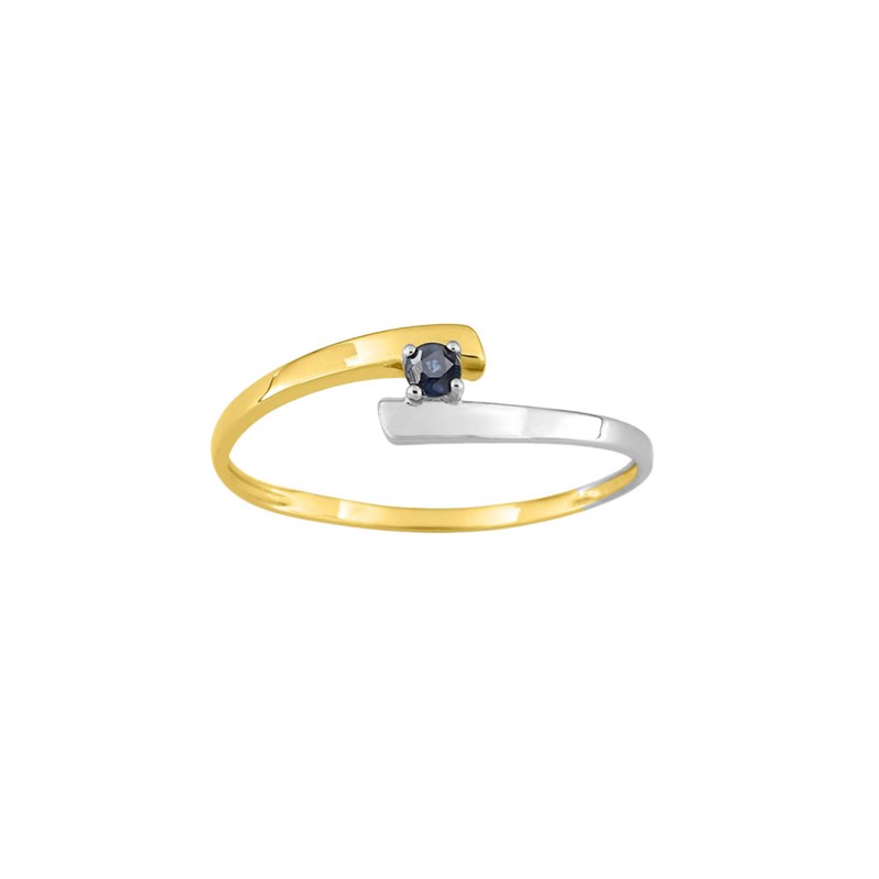 Bague femme - saphir - Or 9 Carats