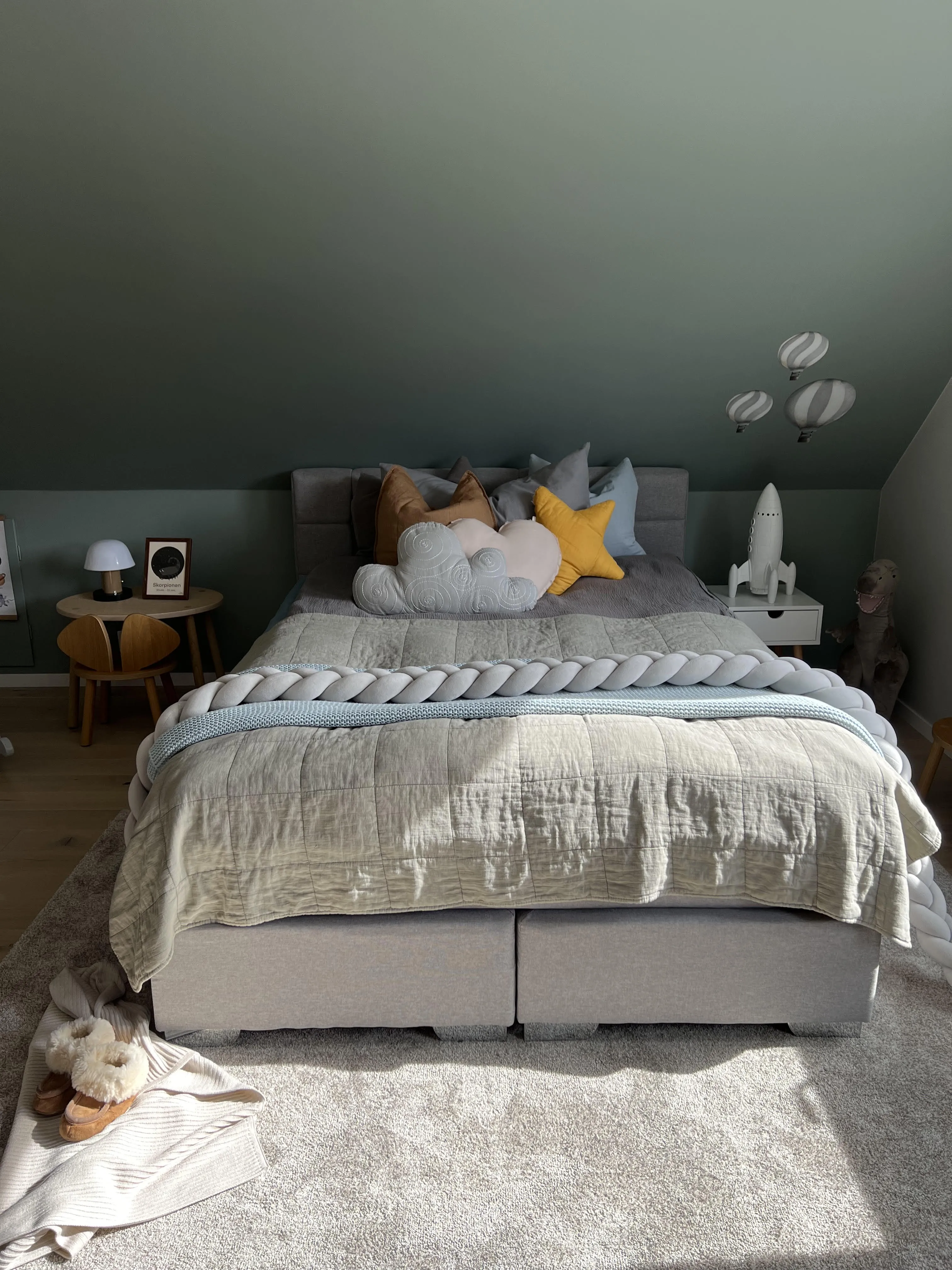 Boxspring Stof ADMIRAL 180 x 200 cm Lichtgrijs