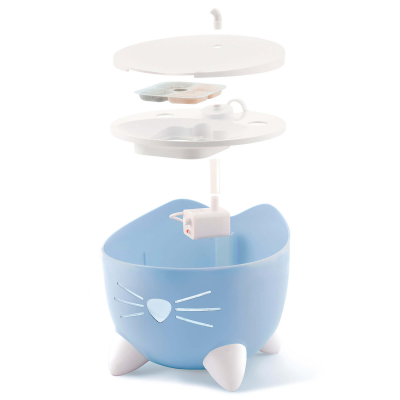 Catit Trinkbrunnen Pixi Fountain Light Blue für Katzen 2.5l