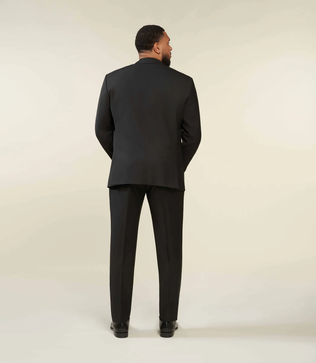 Veste ville 2 boutons en laine noire LIBREBT