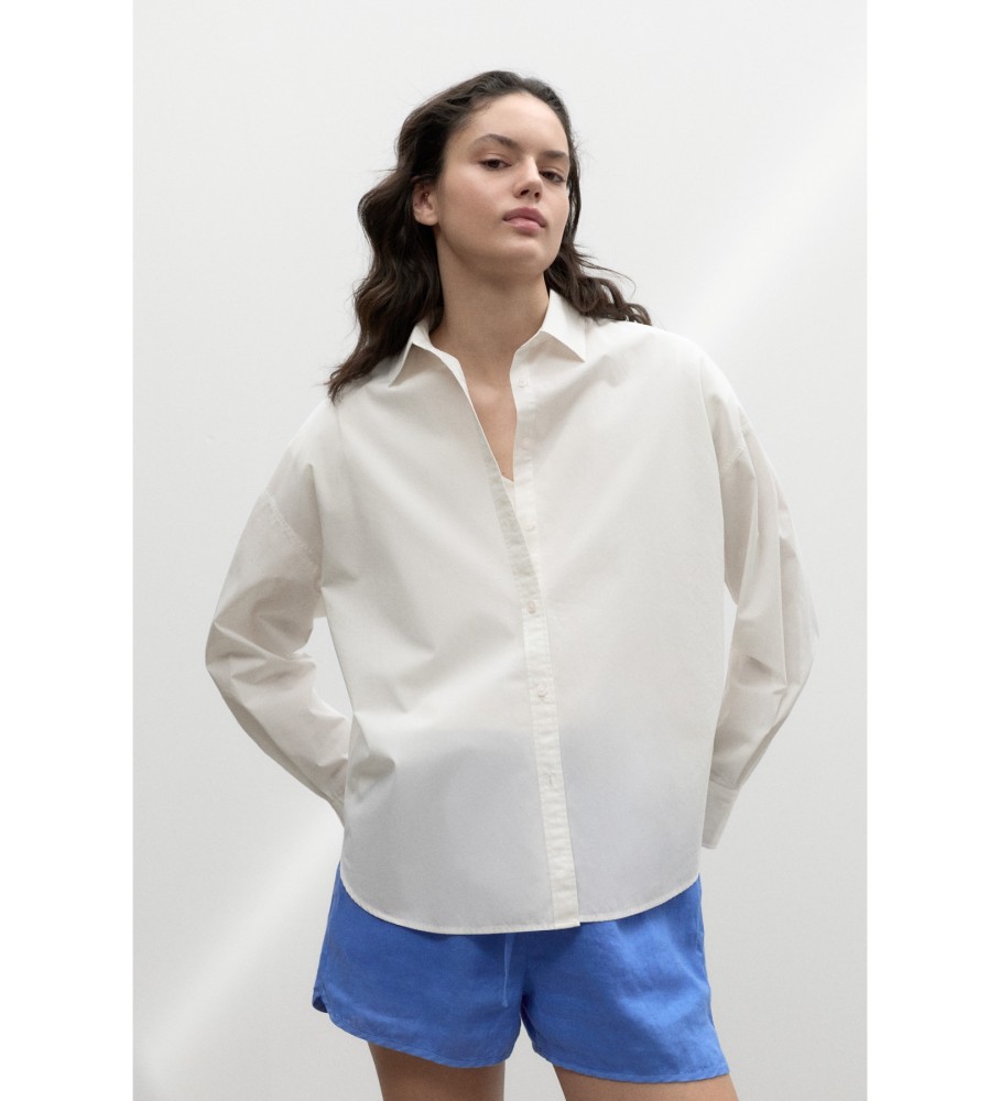 Camisa feminina ECOALF Nanaalf, branca