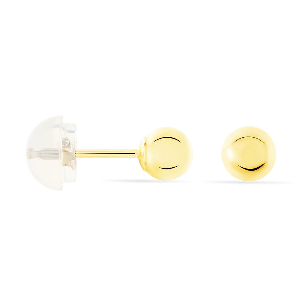 Boucles D'oreilles Puces Fidelia Boule Or Jaune