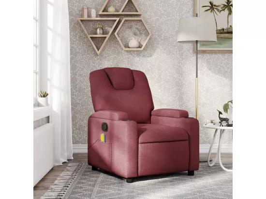 Fauteuil massant inclinable Rouge bordeaux Tissu