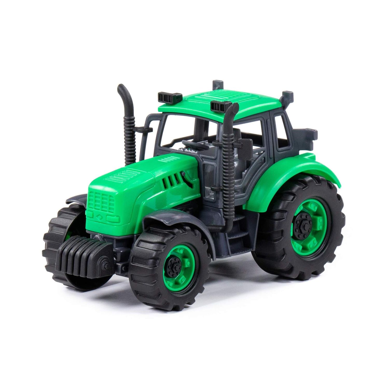 Polesie Spielzeug Traktor 91222 Schwungantrieb Motorhaube aufklappbar ab 3 Jahre grün