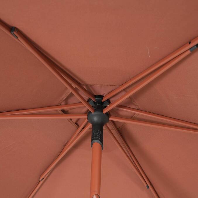 Parasol droit rond inclinable SOYA Acajou