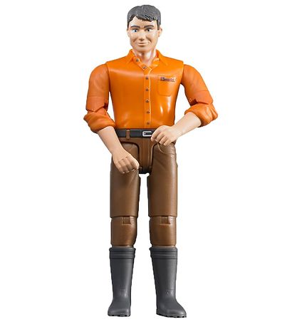 Bruder Figur - bwoRød - Mand m. Brune Bukser - 60007