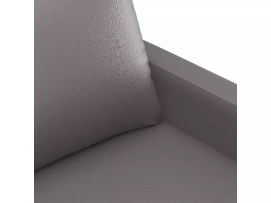 Canapé à 3 places Gris 180 cm Similicuir