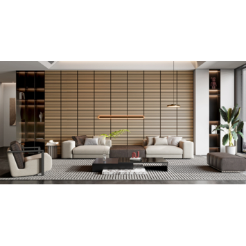 Lattenwand tegel 55,3x55,3 cm licht eiken, dikte 22 mm - 2 stuks per pak (0,612m2)