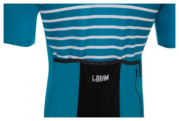 Maillot Manches Courtes LeBram Ventoux Bleu Saphir Coupe Ajustée