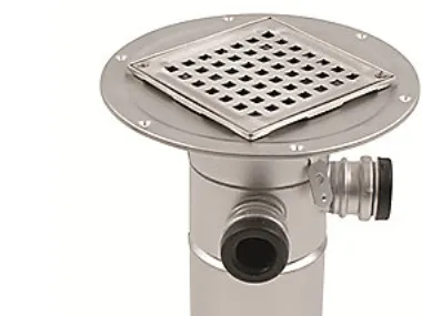 Blücher 75 mm afløbsskål til smøremembran, med studs, lodret