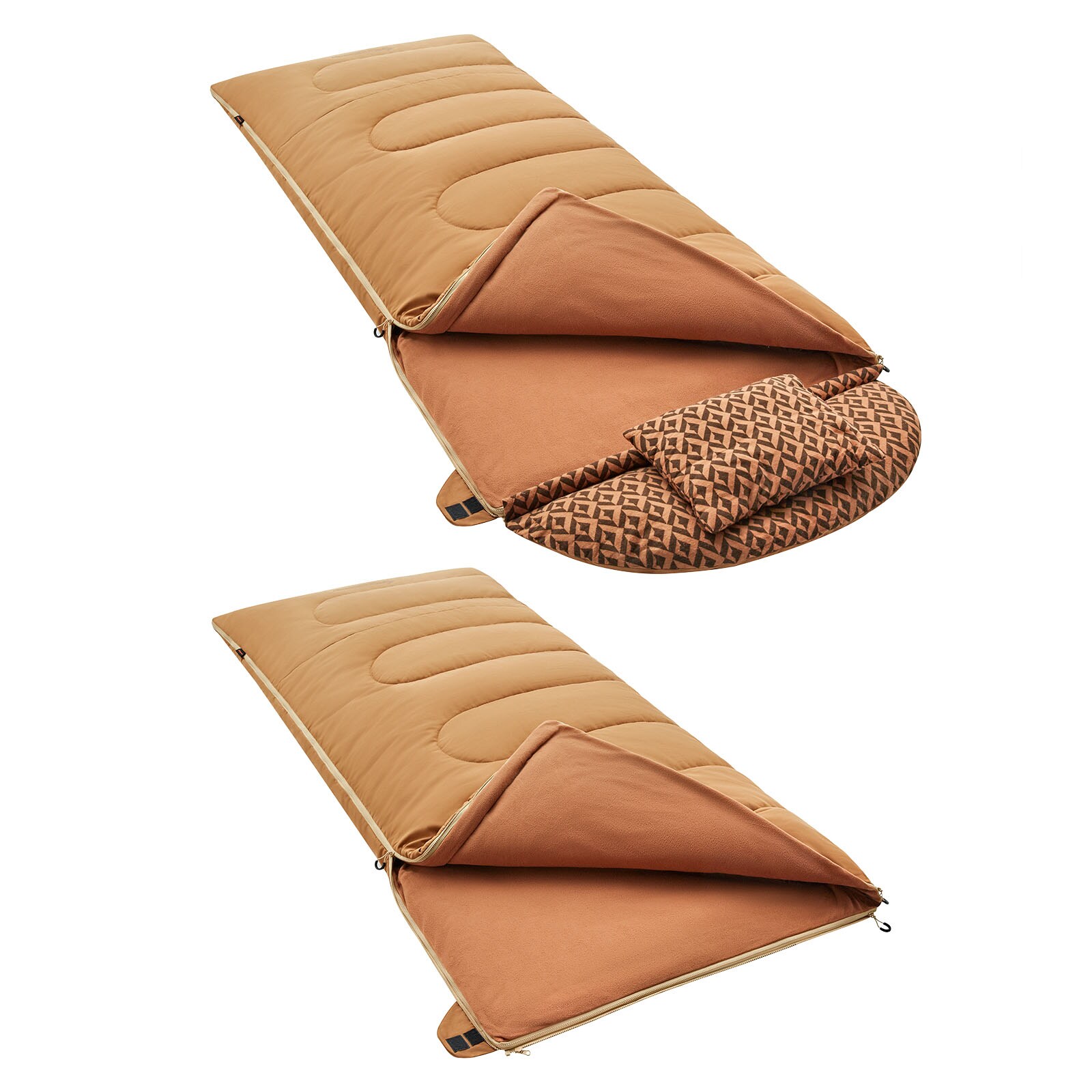 KINGCAMP Deckenschlafsack Forest Winter Schlafsack XL Lang Breit Baumwolle -22°C Variante: 400 g/m²